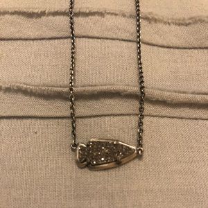 Kendra Scott Arrowhead Gunmetal Pendant Necklace